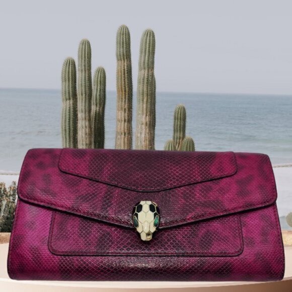 BVLGARI Handbags - BVLGARI SERPENTINE FOREVER Long Bifold wallet  Authenticated unbranded chainfree